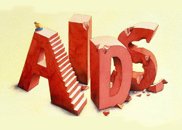 预防艾滋病插画